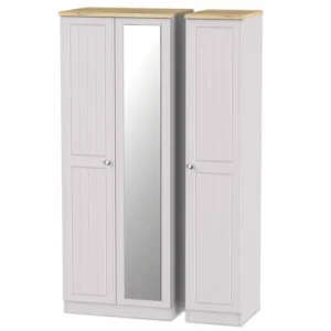 Welcome Vienna 3 Door Mirrored Triple Wardrobe (Assembled)