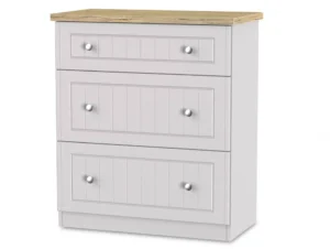 Welcome Vienna 3 Drawer Deep Low Chest of Drawers (Assembled)