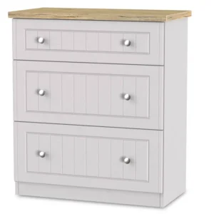 Welcome Vienna 3 Drawer Deep Low Chest of Drawers (Assembled)
