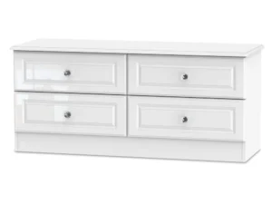 Welcome Balmoral White High Gloss 4 Drawer Bed Box (Assembled)