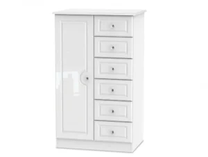 Welcome Balmoral White High Gloss Childrens Small Wardrobe (Assembled)