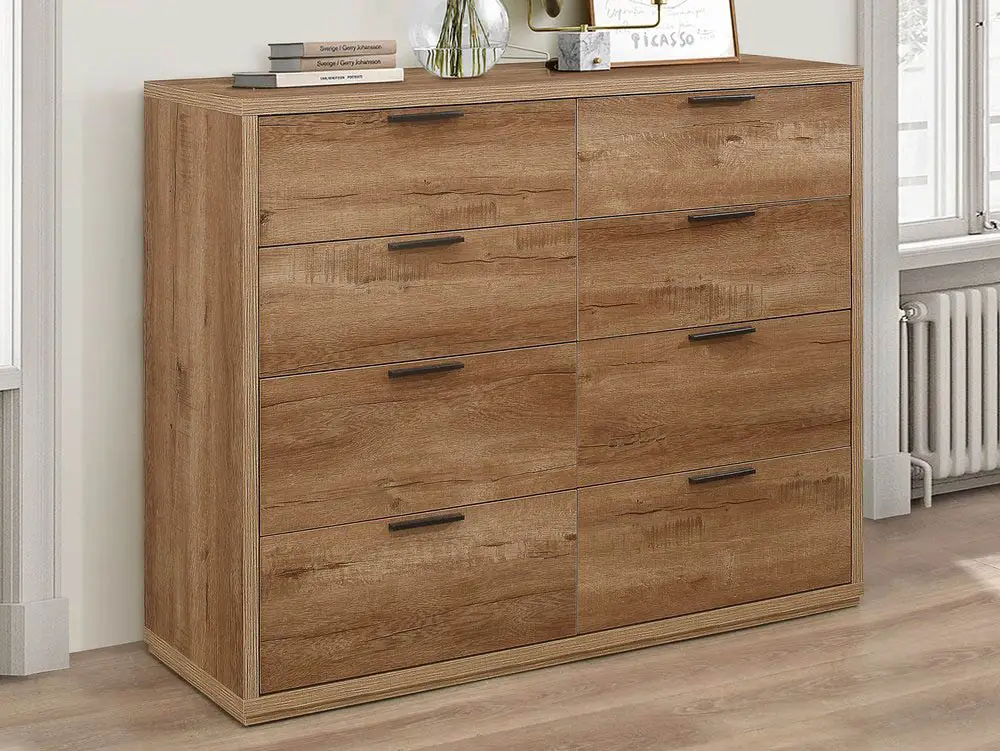 Birlea Stockwell Rustic Oak Merchant Chest of Drawers