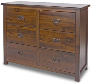 Core Boston 3+3 Dark Antique Pine Wooden Chest of Drawers