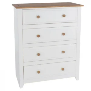 Core Capri White 4 Drawer Chest of Drawers