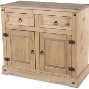 Core Corona Pine 2 Door 2 Drawer Wooden Sideboard