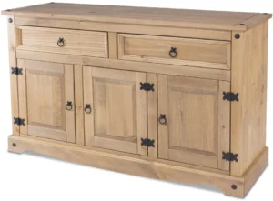 Core Corona Pine 3 Door 2 Drawer Wooden Sideboard