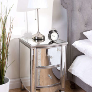 Birlea Elysee Mirrored 2 Drawer Bedside Table