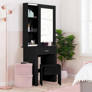 Birlea Evelyn Dressing Table Set - Black