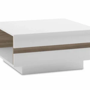 Furniture To Go Chelsea White High Gloss and Oak Small Coffee Table