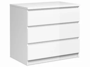 Furniture To Go Naia White High Gloss 3 Drawer Chest of Drawers