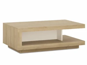 Furniture To Go Lyon White High Gloss and Oak Coffee Table