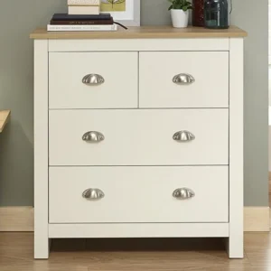 GFW Lancaster Cream and Oak 2+2 Drawer Chest of Drawers