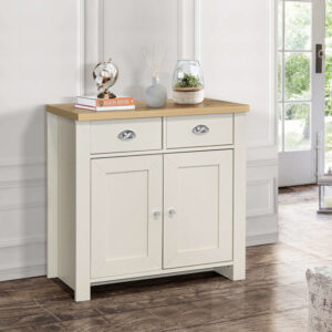 Birlea Highgate 2 Door 2 Drawer Sideboard - Cream & Oak