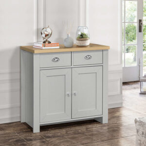 Birlea Highgate 2 Door 2 Drawer Sideboard - Grey & Oak
