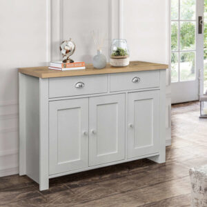 Birlea Highgate 3 Door 2 Drawer Sideboard - Grey & Oak