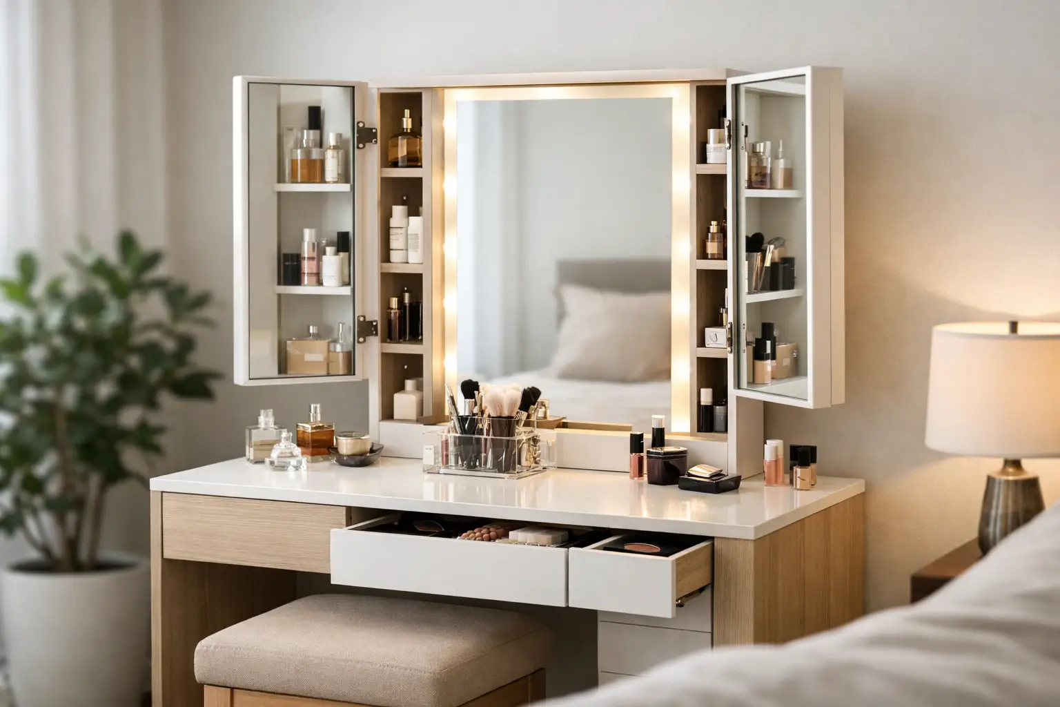 How to Choose a Dressing Table With Mirror Storage