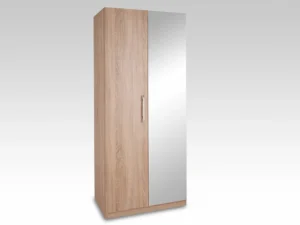 Harmony Holborn Oak 2 Door 1 Mirror Double Wardrobe