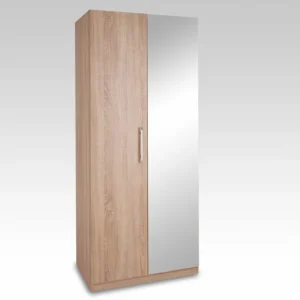Harmony Holborn Oak 2 Door 1 Mirror Double Wardrobe