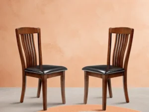 Julian Bowen Canterbury Set of 2 Mahogany Wooden Dining Chairs