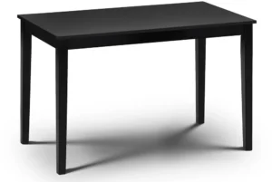 Julian Bowen Hudson 114cm Black Dining Table