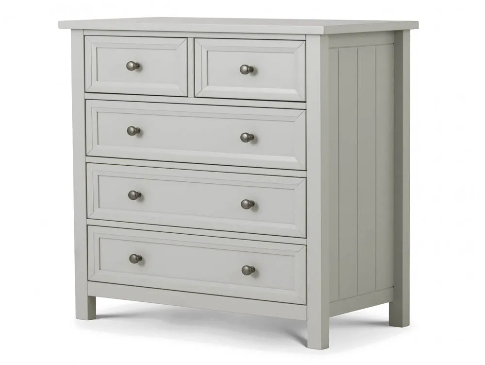 Julian Bowen Maine Dove Grey 3+2 Chest of Drawers
