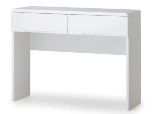 Julian Bowen Manhattan White High Gloss 2 Drawer Dressing Table