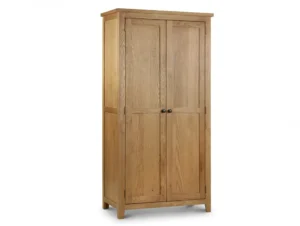 Julian Bowen Marlborough 2 Door Oak Wooden Double Wardrobe