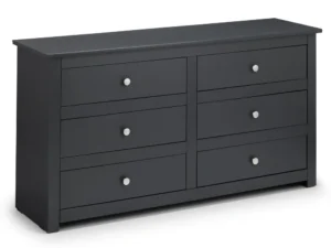Julian Bowen Radley Anthracite 6 Drawer Chest of Drawers