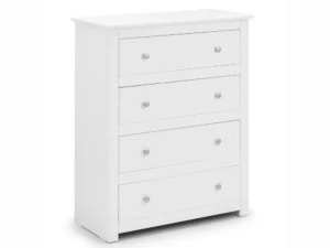Julian Bowen Radley Surf White 4 Drawer Chest of Drawers