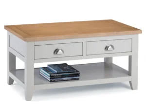 Julian Bowen Richmond Grey and Oak 2 Drawer Coffee Table (Assembled)