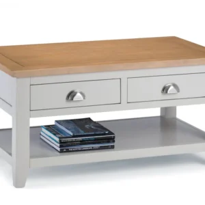 Julian Bowen Richmond Grey and Oak 2 Drawer Coffee Table (Assembled)