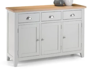 Julian Bowen Richmond Grey and Oak Sideboard (Assembled)