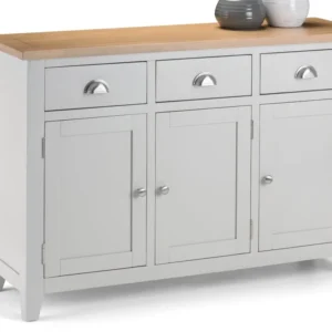 Julian Bowen Richmond Grey and Oak Sideboard (Assembled)
