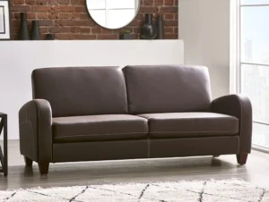 Julian Bowen Vivo Chestnut Faux Leather 3 Seater Sofa