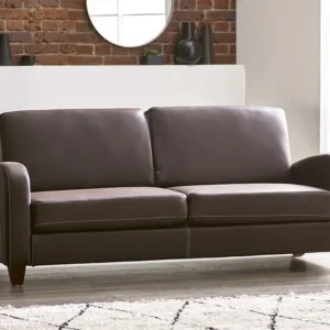 Julian Bowen Vivo Chestnut Faux Leather 3 Seater Sofa