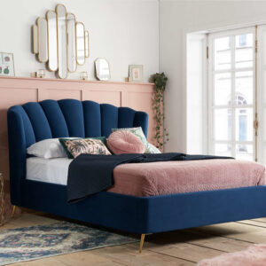 Birlea Lottie End Lift Ottoman - Midnight Blue