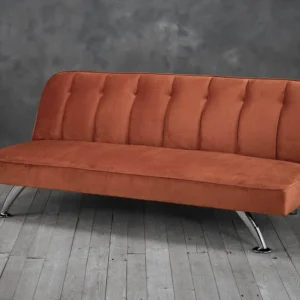 LPD Brighton Orange Fabric Sofa Bed