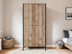 LPD Hoxton Rustic 2 Door Double Wardrobe