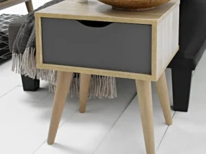 LPD Scandi Oak and Grey Lamp Table