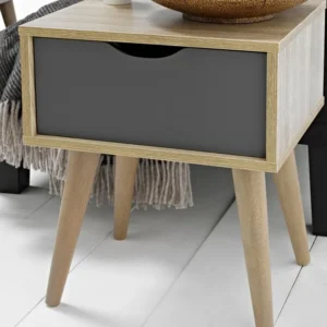LPD Scandi Oak and Grey Lamp Table