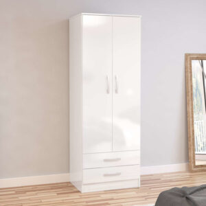 Birlea Lynx 2 Door Combi Wardrobe - White