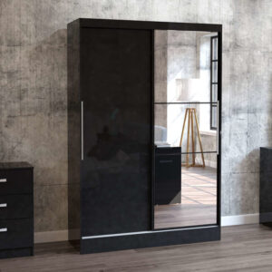 Birlea Lynx 2 Door Sliding Wardrobe - Black