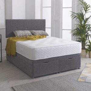 Prime Alderley End Opening Ottoman Divan Set & Arezzo 22€ Headboard - Double
