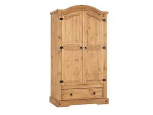 Seconique Corona Pine 2 Door 1 Drawer Double Wardrobe