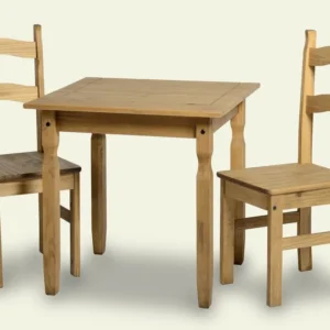 Seconique Rio 81cm Pine Dining Table and 2 Chairs Set