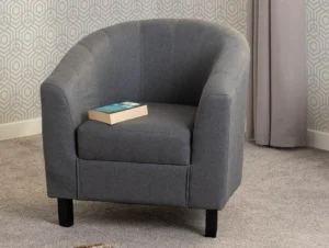 Seconique Tempo Grey Fabric Tub Chair