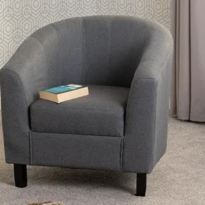 Seconique Tempo Grey Fabric Tub Chair