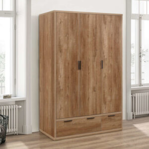Birlea Stockwell 3 Door + 2 Drawer Wardrobe