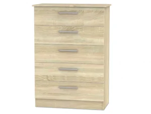 Welcome Contrast 5 Drawer Chest of Drawers (Assembled)