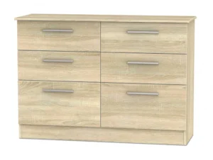Welcome Contrast 6 Drawer Midi Chest of Drawers (Assembled)